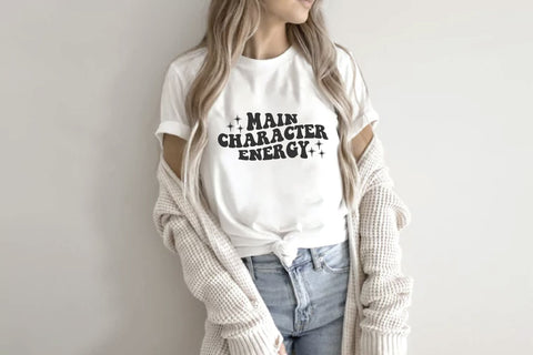 Main Character Energy, Wavy Text Svg SVG Creativeart88 