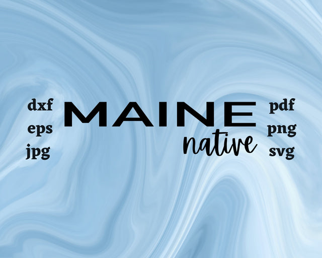 Maine Native SVG Cut File SVG Northern Light SVG 