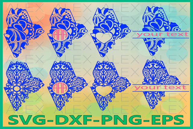 Maine State SVG, Maine Mandala SVG AlexSVGStudio 