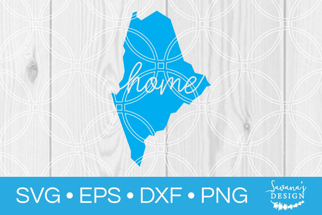 Maine State with Home SVG SavanasDesign 