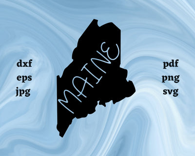 Maine SVG Cut File SVG Northern Light SVG 