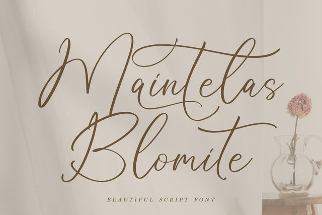 Maintelas Blomite - Beautiful Script Font Font Storytype Studio 