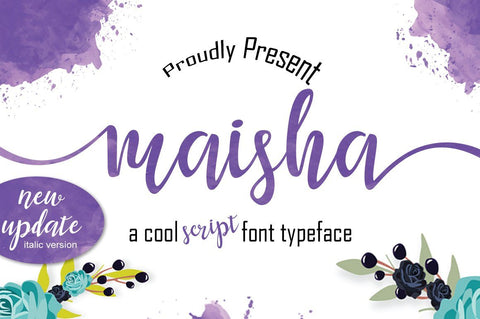 Maisha Script Font Font Mrletters 