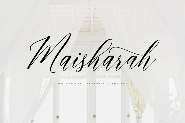 Maisharah Modern Calligraphy Font Fadeline Std. 