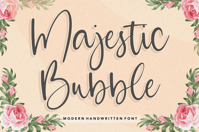 Majestic Bubble Modern Handwritten Font Font Balpirick 