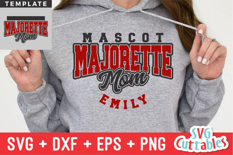 Majorette svg - Majorette Mom Template 002 - svg - dxf - eps - png - Cut File - Silhouette - Cricut - Digital Download SVG Svg Cuttables 