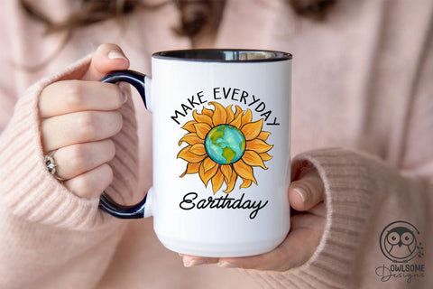 Make Everyday Earth Day Sunflower Sublimation Owlsome.Designs 