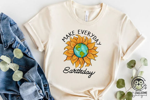 Make Everyday Earth Day Sunflower Sublimation Owlsome.Designs 