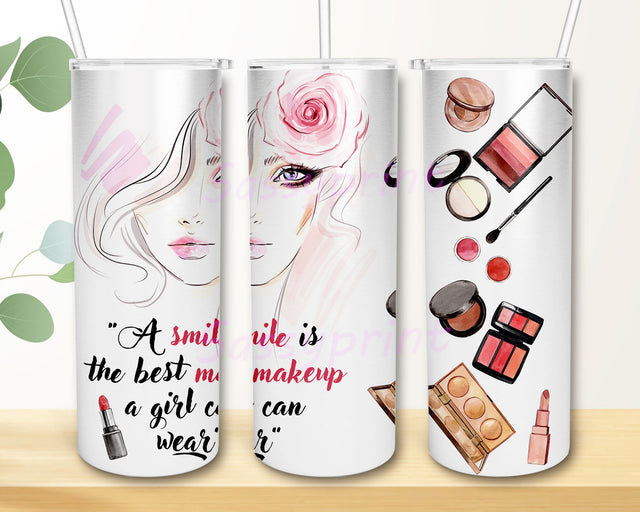 Make up artist, make up lover, make up tumbler 20 oz Skinny Tumbler Design Sublimation, Instant Download Sublimation sassyprint 