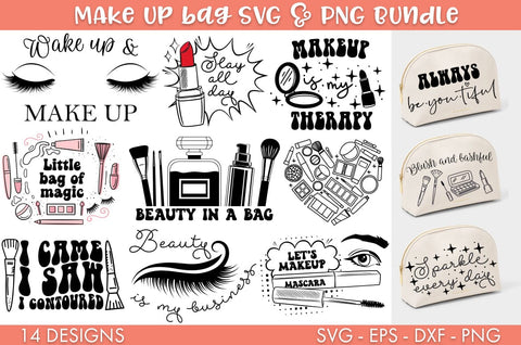 Make Up Bag SVG Bundle PNG SVG Freeling Design House 