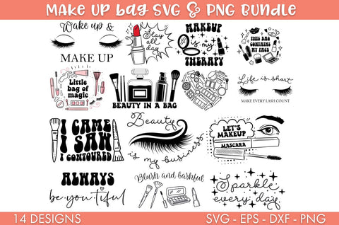 Make Up Bag SVG Bundle PNG SVG Freeling Design House 