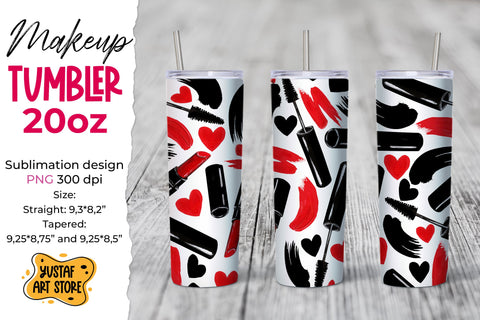 Make up Tumbler sublimation template. Fashion tumbler design Sublimation Yustaf Art Store 