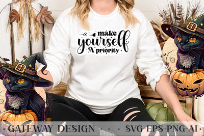 Make Yourself A Priority sticker design SVG designmaster24 