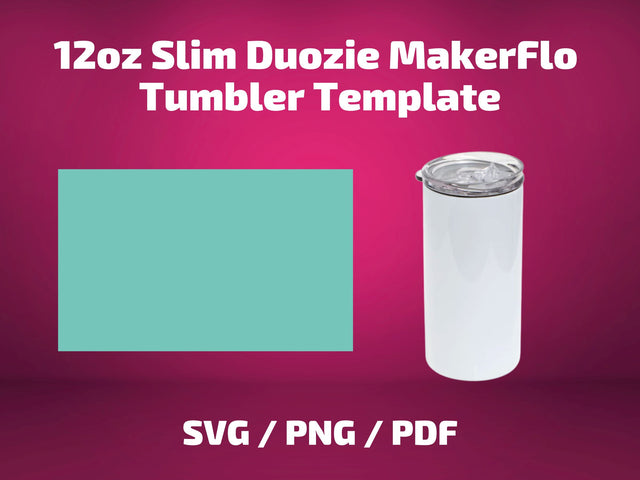 Makerflo 12oz Slim Duozie tumbler template SVG BambinaCreations 