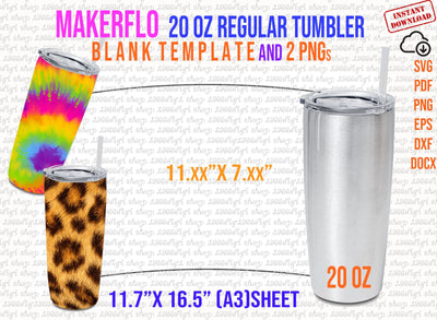 Makerflo Regular 20 oz Tumbler Template Full Wrap for 20oz Regular Template for Makerflo Regular 20 oz Template Wrap Svg Png Pdf Docx Eps SVG 1966digi 