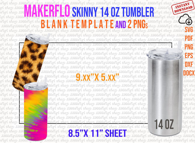 Makerflo Skinny 14oz Tumbler Template Full Wrap for Skinny Template for Makerflo Skinny 14oz Tumbler Template Full Wrap Svg Png Pdf Docx SVG 1966digi 