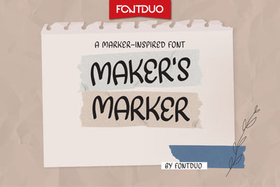 Maker's Marker Craft Font Font FontDuo 