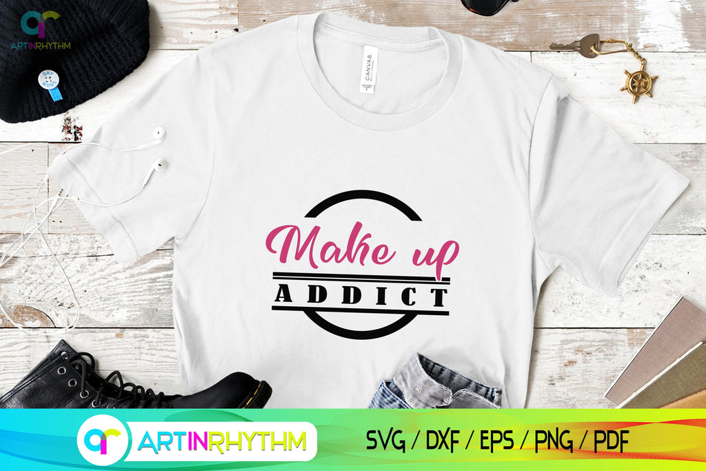 Svg Inkaddict Makeup Addict Svg, Makeup Svg, Makeup Tools Svg - So Fontsy