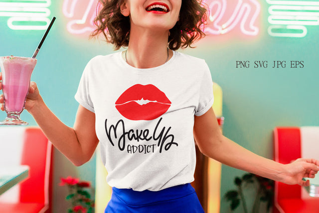 Makeup addict SVG quote | Fashion design for beauty woman SVG Pfiffen's World 
