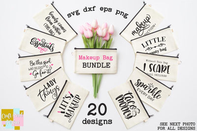 Makeup Bag Svg, Makeup Bundle Svg, Cosmetic Bag Svg SVG Craft Pixel Perfect 