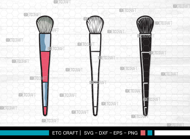 Makeup Brushes Clipart SVG, Makeup Brush Svg, Beauty Svg, Makeup Artist Svg, Makeup Set Svg, Cosmetic Brush Svg, Makeup Brushes Clipart SVG ETC Craft 