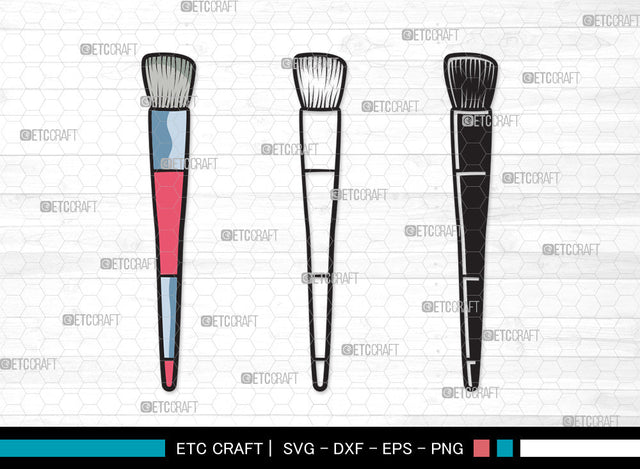 Makeup Brushes Clipart SVG, Makeup Brush Svg, Beauty Svg, Makeup Artist Svg, Makeup Set Svg, Cosmetic Brush Svg, Makeup Brushes Clipart SVG ETC Craft 