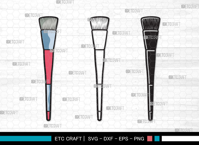 Makeup Brushes Clipart SVG, Makeup Brush Svg, Beauty Svg, Makeup Artist Svg, Makeup Set Svg, Cosmetic Brush Svg, Makeup Brushes Clipart SVG ETC Craft 