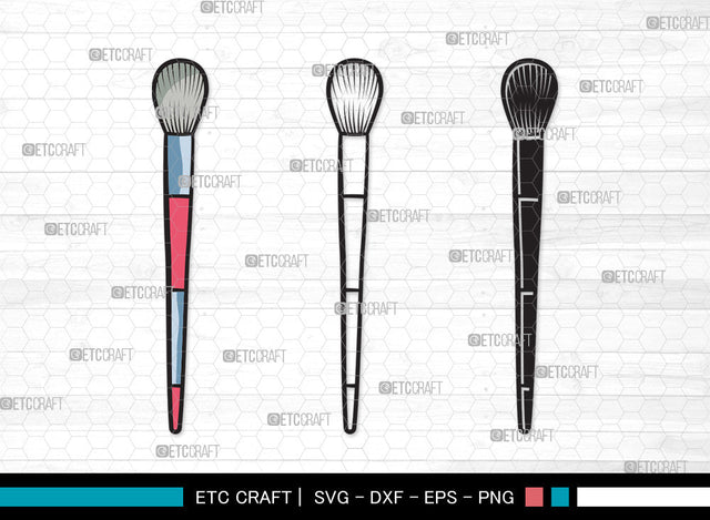 Makeup Brushes Clipart SVG, Makeup Brush Svg, Beauty Svg, Makeup Artist Svg, Makeup Set Svg, Cosmetic Brush Svg, Makeup Brushes Clipart SVG ETC Craft 