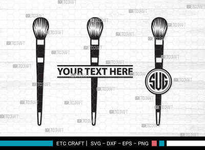 Makeup Brushes Monogram SVG, Makeup Brush Svg, Beauty Svg, Makeup Artist Svg, Makeup Set Svg, Cosmetic Brush Svg, Makeup Brushes Monogram SVG ETC Craft 