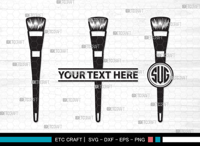 Makeup Brushes Monogram SVG, Makeup Brush Svg, Beauty Svg, Makeup Artist Svg, Makeup Set Svg, Cosmetic Brush Svg, Makeup Brushes Monogram SVG ETC Craft 