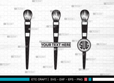 Makeup Brushes Monogram SVG, Makeup Brush Svg, Beauty Svg, Makeup Artist Svg, Makeup Set Svg, Cosmetic Brush Svg, Makeup Brushes Monogram SVG ETC Craft 
