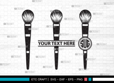 Makeup Brushes Monogram SVG, Makeup Brush Svg, Beauty Svg, Makeup Artist Svg, Makeup Set Svg, Cosmetic Brush Svg, Makeup Brushes Monogram SVG ETC Craft 