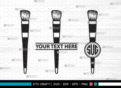 Makeup Brushes Monogram SVG, Makeup Brush Svg, Beauty Svg, Makeup Artist Svg, Makeup Set Svg, Cosmetic Brush Svg, Makeup Brushes Monogram SVG ETC Craft 