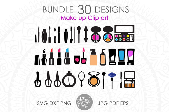 Makeup clipart, Cosmetics SVG, lipstick vector SVG Artisan Craft SVG 
