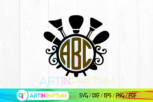 Makeup Monogram Svg, Makeup Brushes Svg, Makeup Svg SVG Artinrhythm shop 