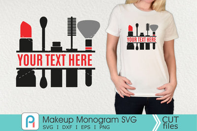 Makeup Monogram Svg, Makeup Svg, Makeup Clipart SVG Pinoyart Kreatib 