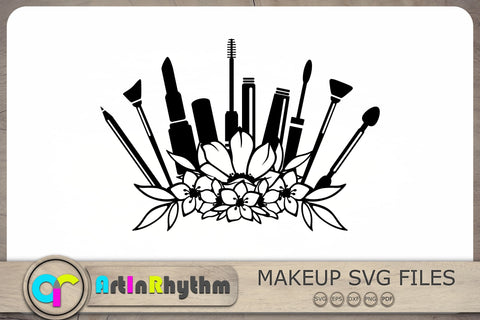 Makeup Monogram Svg, Makeup Svg, Makeup Split Monogram Svg SVG Artinrhythm shop 