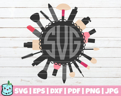 Makeup Monogram SVG MintyMarshmallows 