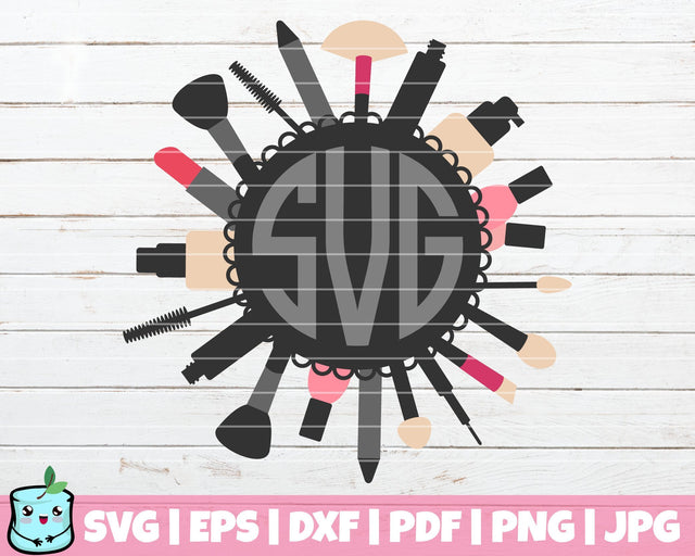 Makeup Monogram SVG MintyMarshmallows 