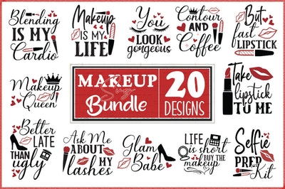 Makeup Svg Bundle 20 Design SVG Creativeart88 