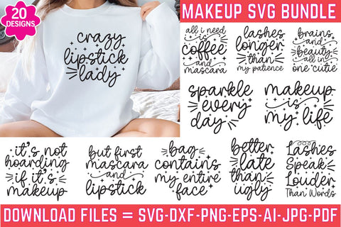 Makeup SVG Bundle, Lipstick Svg, Natural Hair Svg SVG farhad farhad 