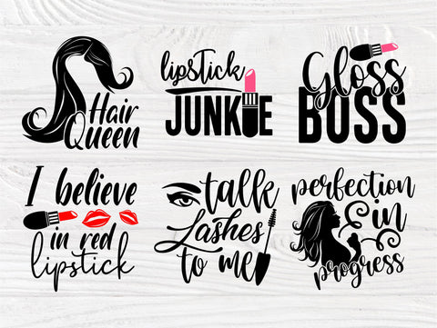 Makeup SVG Bundle, Lipstick Svg, Natural Hair Svg SVG TonisArtStudio 