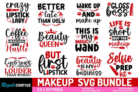 Makeup Svg Bundle SVG Regulrcrative 