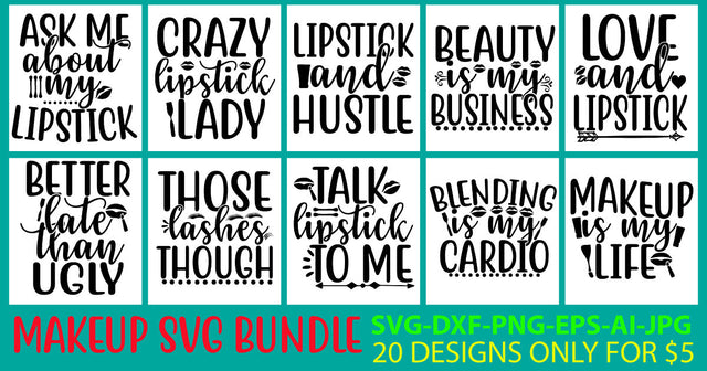 Makeup Svg Bundle SVG Syaman 