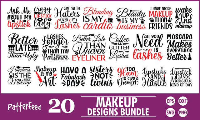 Makeup SVG Designs Bundle SVG PatternFeed8 