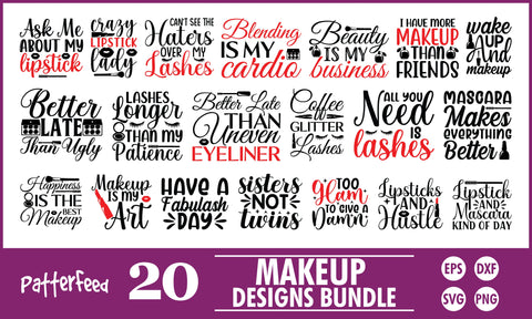Makeup SVG Designs Bundle SVG PatternFeed8 