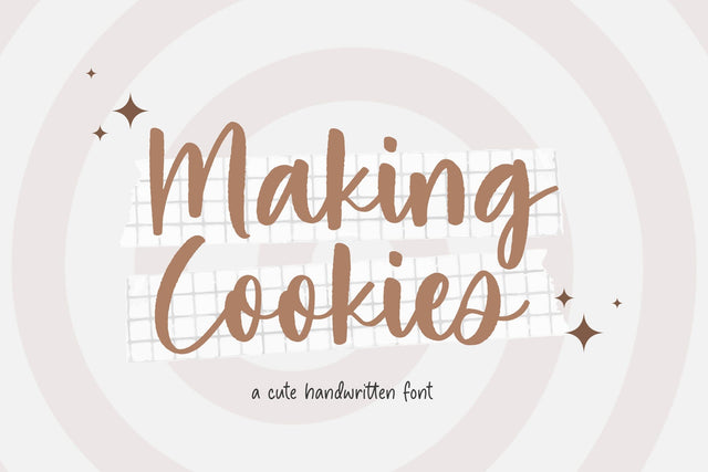 Making Cookies - Handwritten Font Font Timur type 