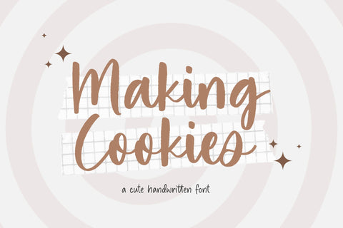 Making Cookies - Handwritten Font Font Timur type 