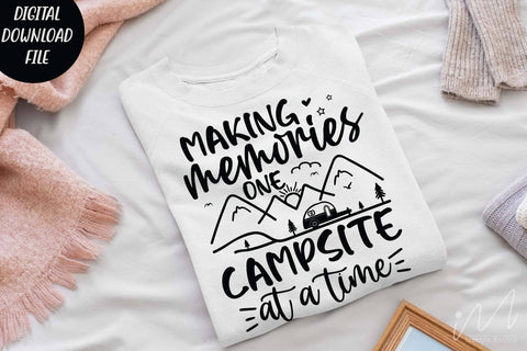 making memories one campsite at a time svg, Camping time svg, camping svg, outside adventure svg, family camping trip t shirt svg SVG Isabella Machell 
