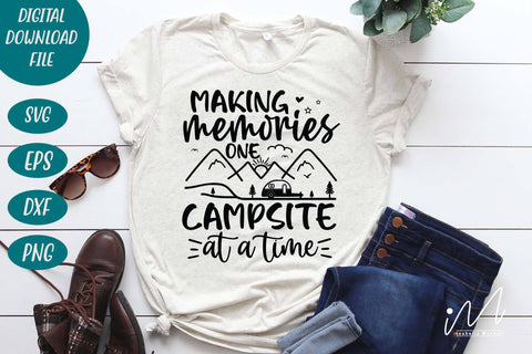 making memories one campsite at a time svg, Camping time svg, camping svg, outside adventure svg, family camping trip t shirt svg SVG Isabella Machell 